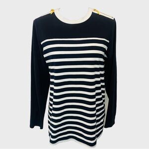 NEW DIANE GILMAN NAUTICAL STRIPED TOP